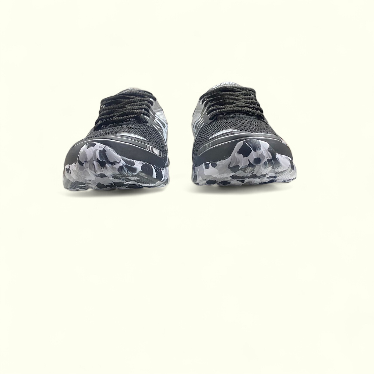 asics gel preto prata 